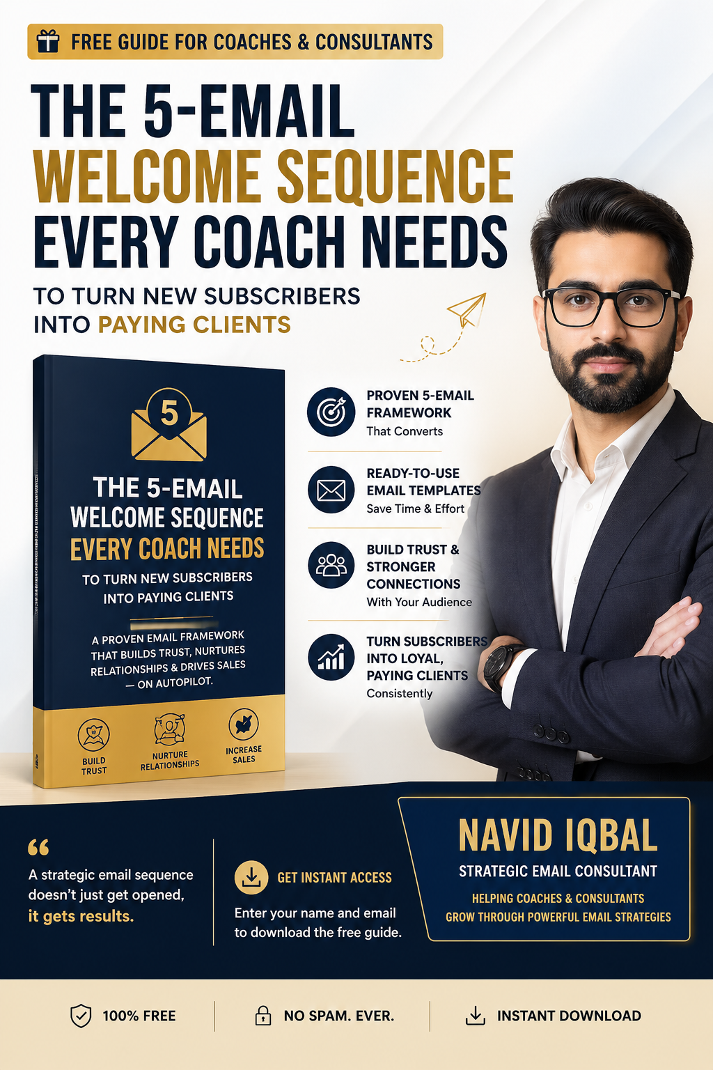 The 5-Email Welcome Sequence — free guide by Navid Iqbal